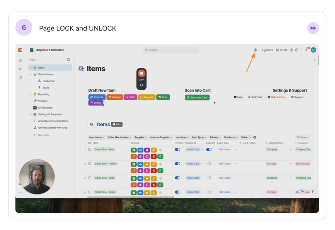 Step #6: Page LOCK and UNLOCK