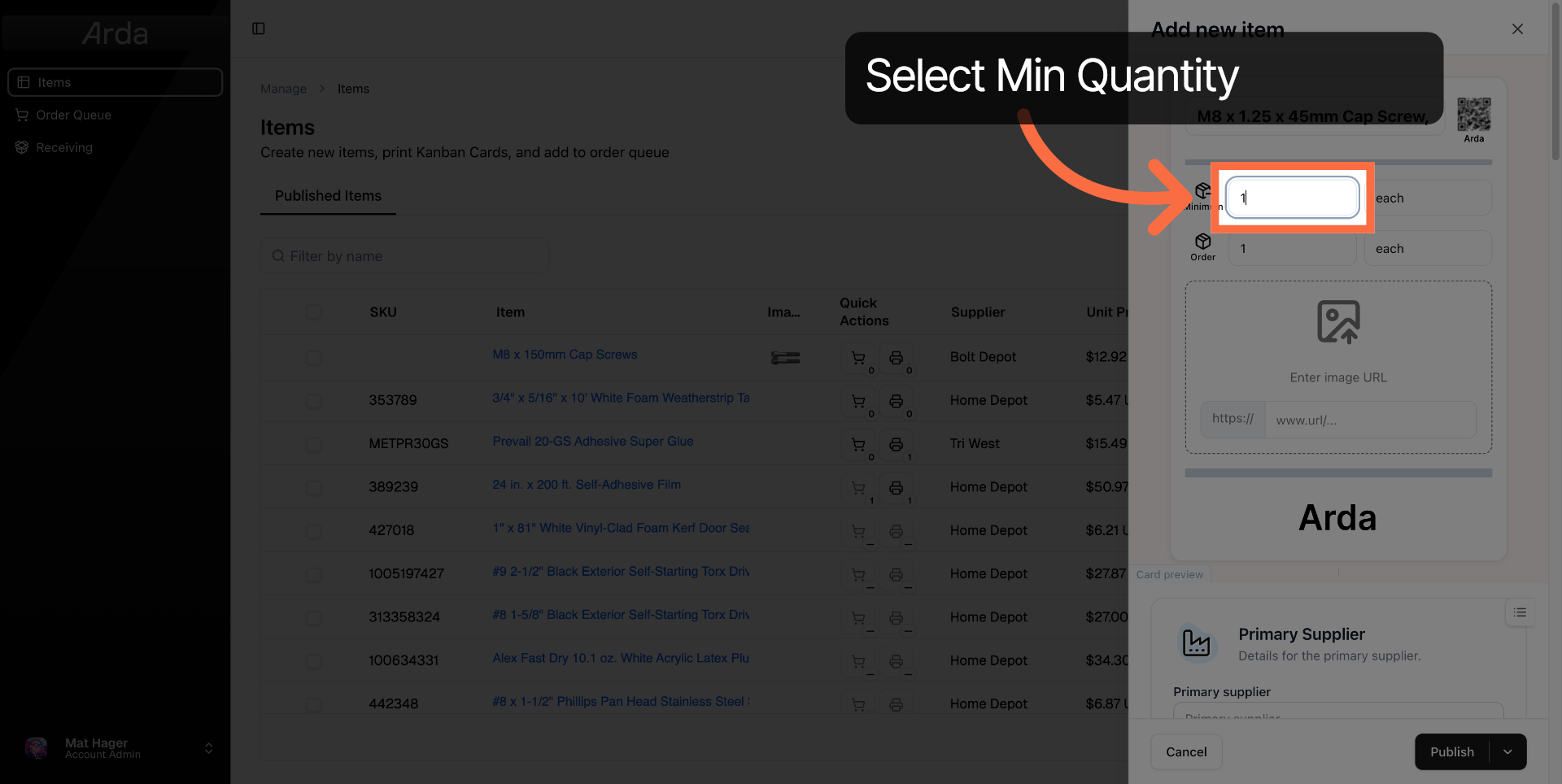 Select Quantity Field