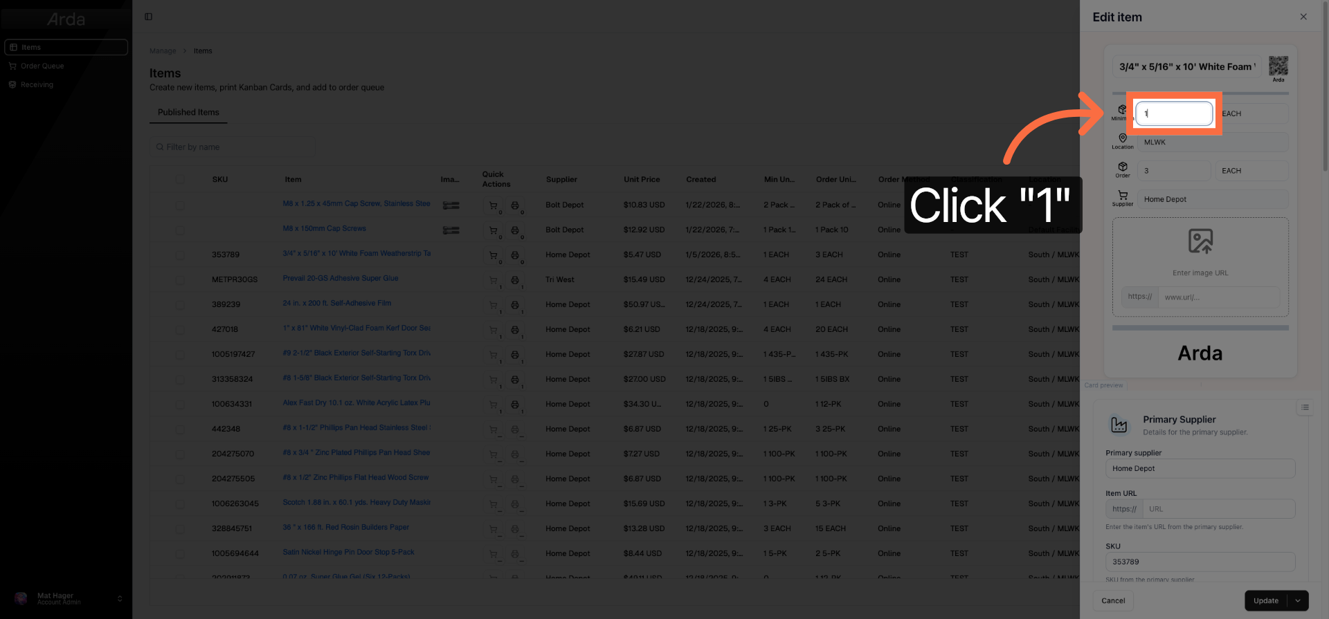 Select The Field You'd Like to Edit