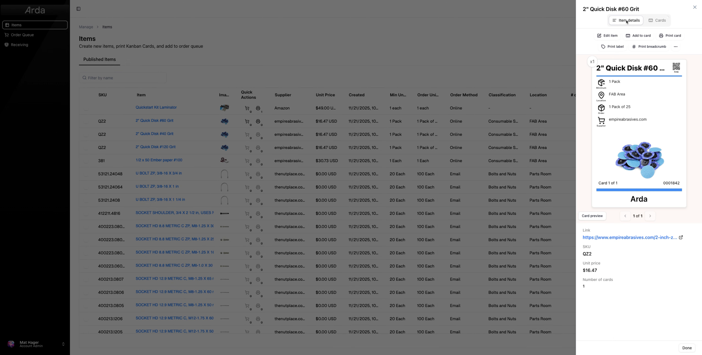 Access Item Details Templates